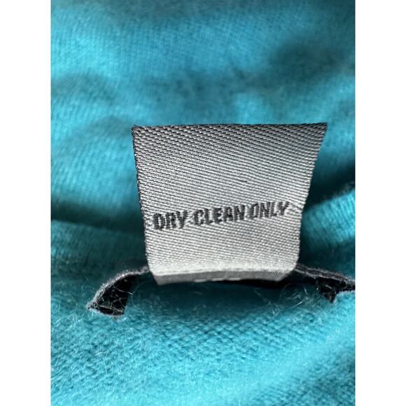 Premise Cashmere Short Sleeve Teal Blue Sweater XL Round Neck - Picture 3 of 6